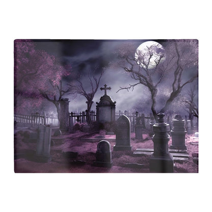 Witchs Moonlit Cemetery Design Glass Chopping Board