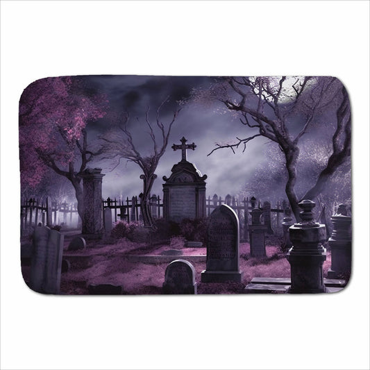 Witchs Moonlit Cemetery Design Sherpa Blanket