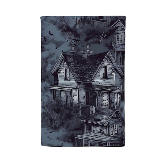 Spooky Shadowy Haunted House Tea Towel