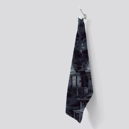Spooky Shadowy Haunted House Tea Towel
