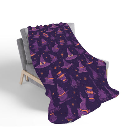 Witch Hats And Broomsticks Sherpa Blanket