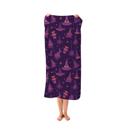 Witch Hats And Broomsticks Beach Towel