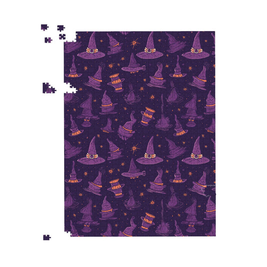 Witch Hats And Broomsticks Jigsaw Puzzle