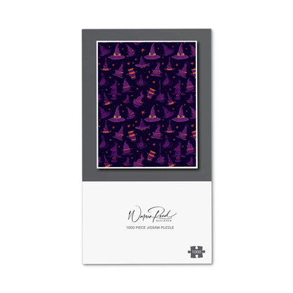 Witch Hats And Broomsticks Jigsaw Puzzle