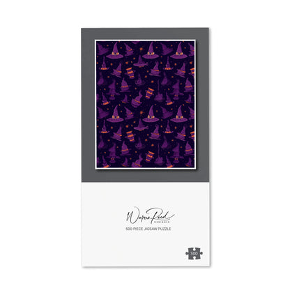 Witch Hats And Broomsticks Jigsaw Puzzle