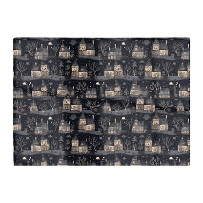 Spooky Haunted Houses Glass Chopping Board