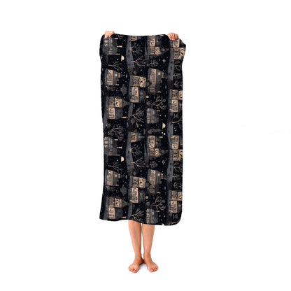 Spooky Haunted Houses Beach Towel