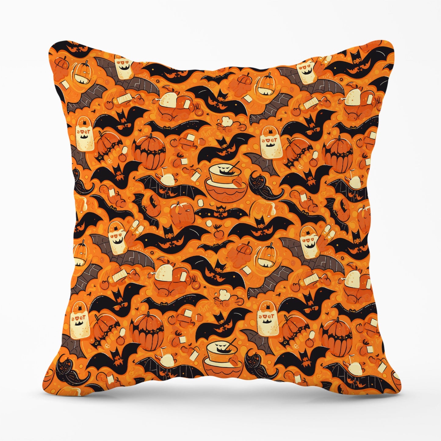 Candy-Filled Treat Bags And Bats Cushions
