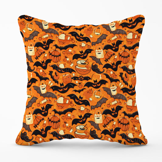 Candy-Filled Treat Bags And Bats Cushions