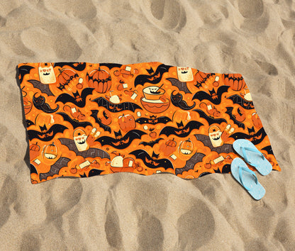 Candy-Filled Treat Bags And Bats Beach Towel