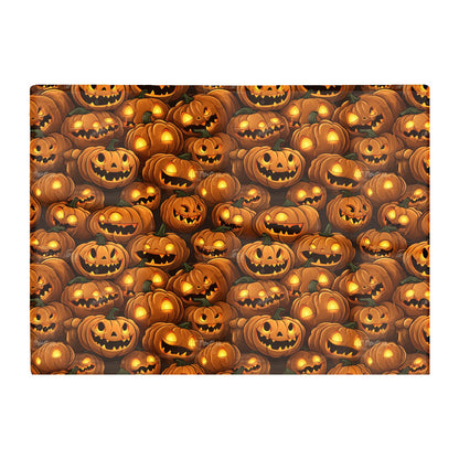Grinning Lanterns Pumpkins Glass Chopping Board