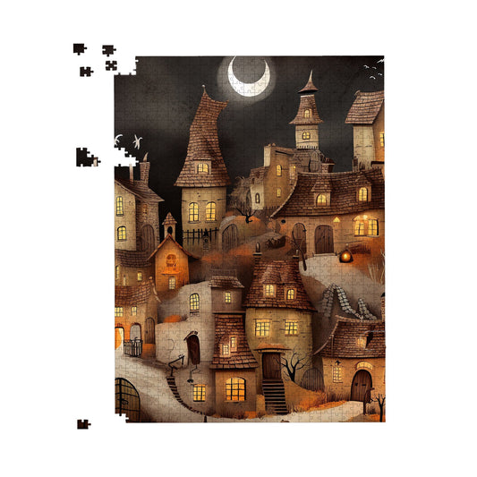 Spooky Halloween Village Jigsaw Puzzle