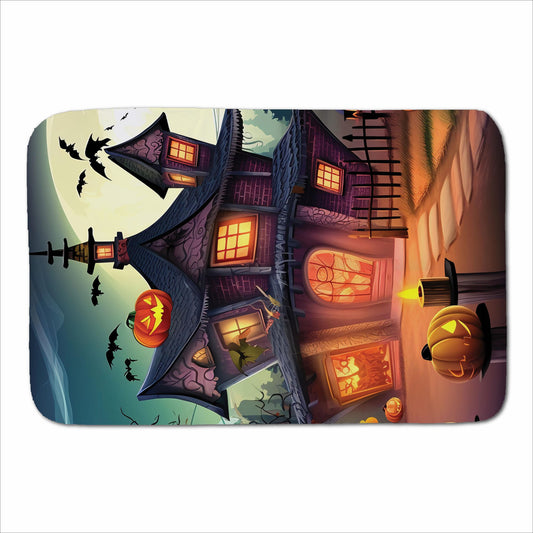 Spooky Halloween House Sherpa Blanket