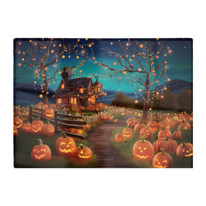 Enchanted Hallowen Pumpkin Patch Glass Chopping Board