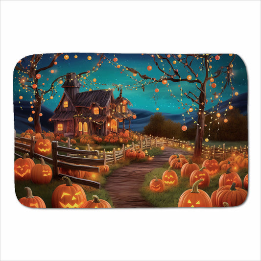 Enchanted Hallowen Pumpkin Patch Sherpa Blanket