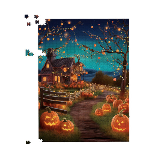 Enchanted Hallowen Pumpkin Patch Jigsaw Puzzle