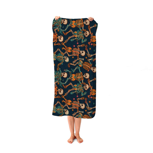 Dancing Skeletons Beach Towel