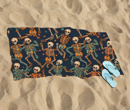 Dancing Skeletons Beach Towel