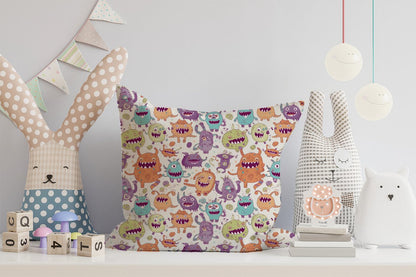 Playful Halloween Monsters Cushions