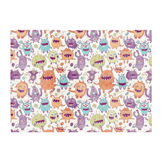 Playful Halloween Monsters Glass Chopping Board