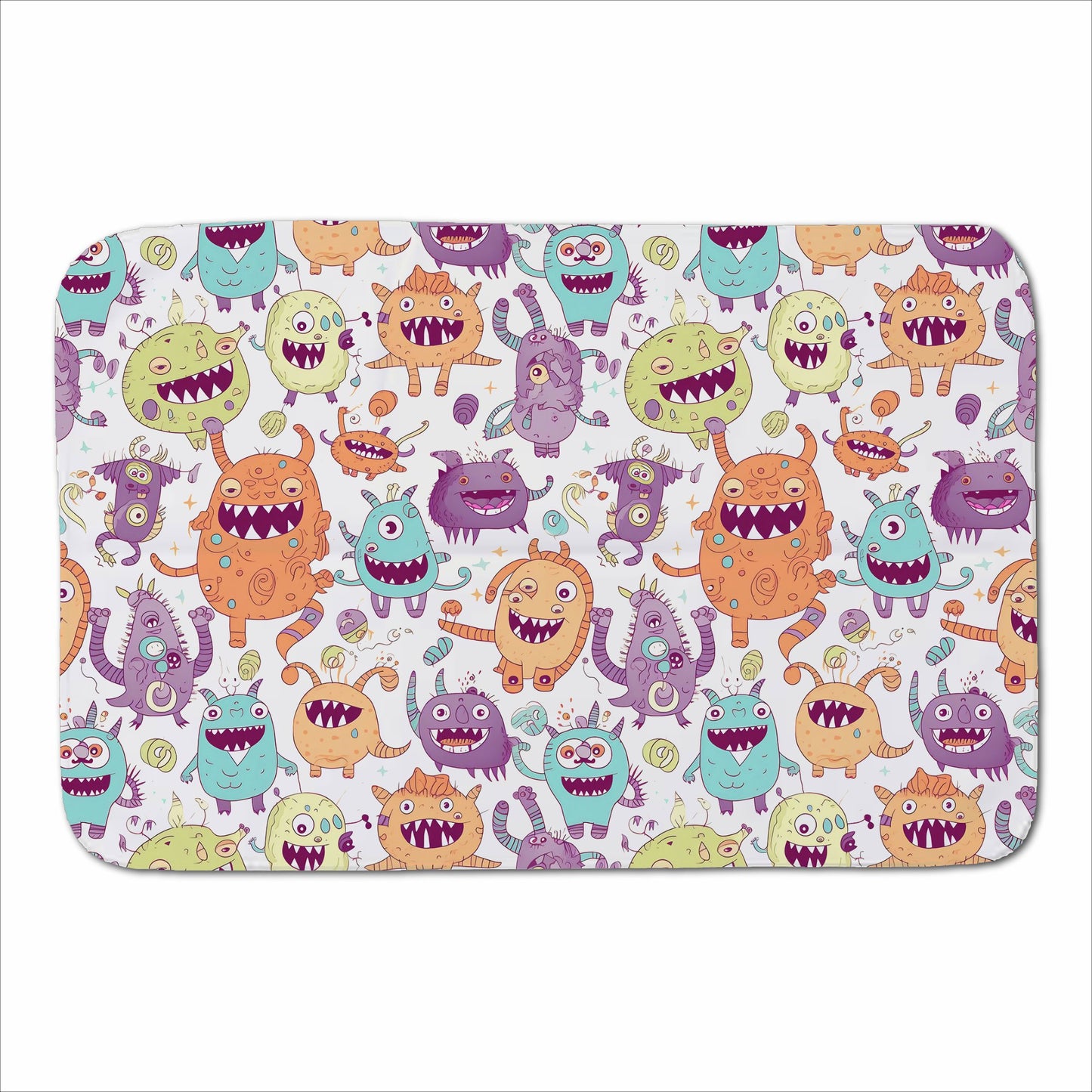 Playful Halloween Monsters Sherpa Blanket
