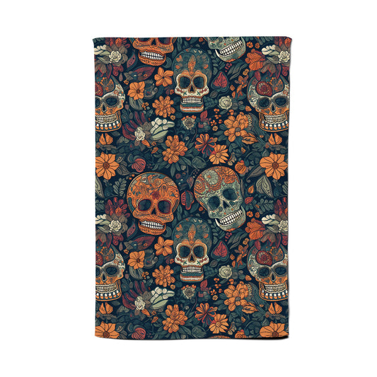 Dia De Los Muertos Skulls Tea Towel