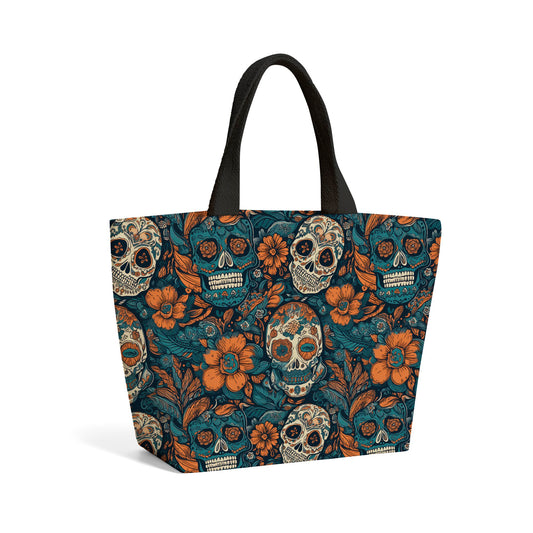 Dia De Los Muertos Skulls Pattern Beach Shopper Tote Bag
