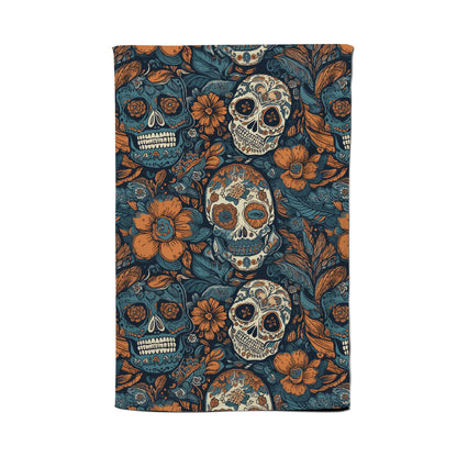 Dia De Los Muertos Skulls Pattern Tea Towel