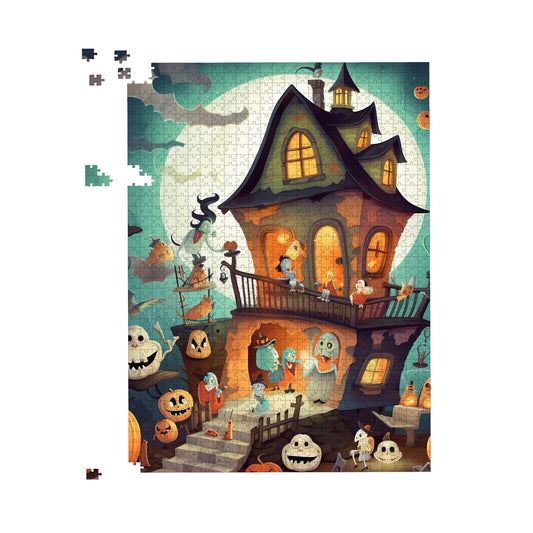 Illustrations A Whimsical Haunted House Jigsaw Puzzle