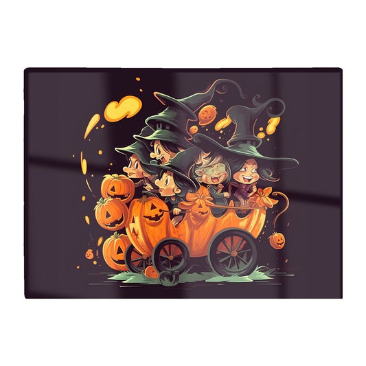 Magical Pumpkin Carriage Glass Chopping Board