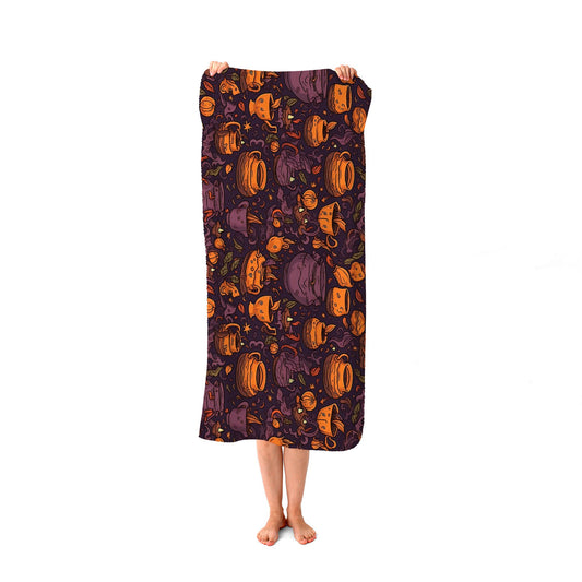 Wicked Witches Bubbling Cauldrons Beach Towel