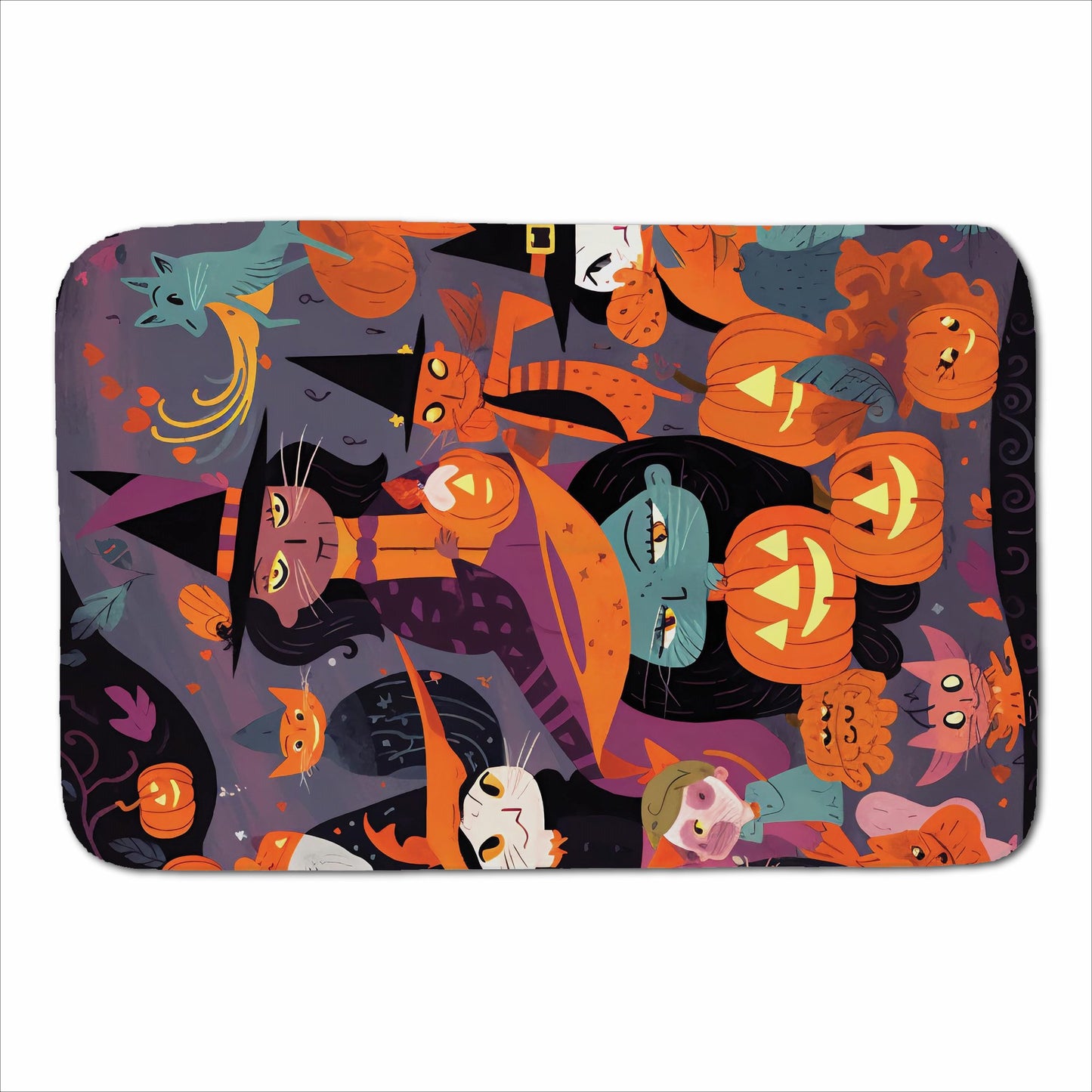 Colorful Illustration Of Witches Sherpa Blanket