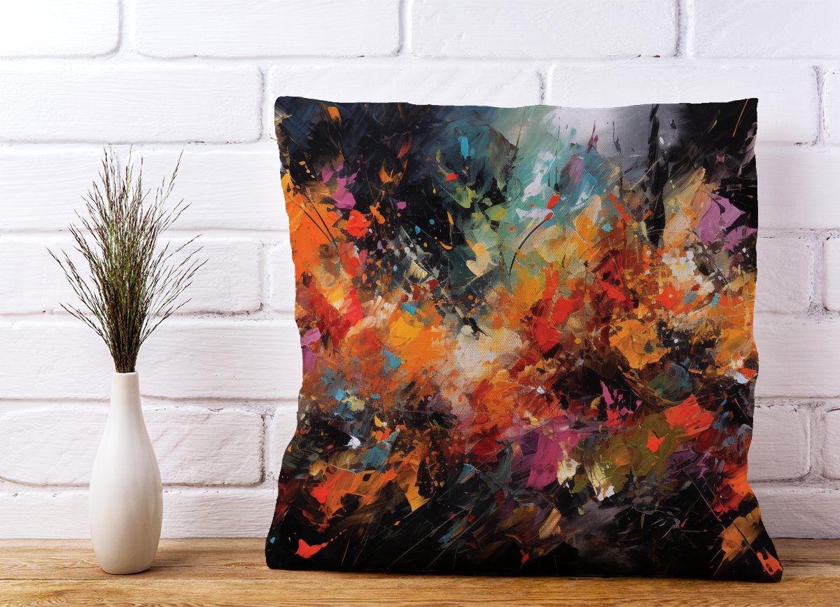 A Vibrant Abstract Painting Cushions