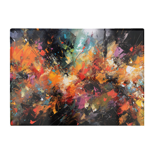 A Vibrant Abstract Painting Glass Chopping Board