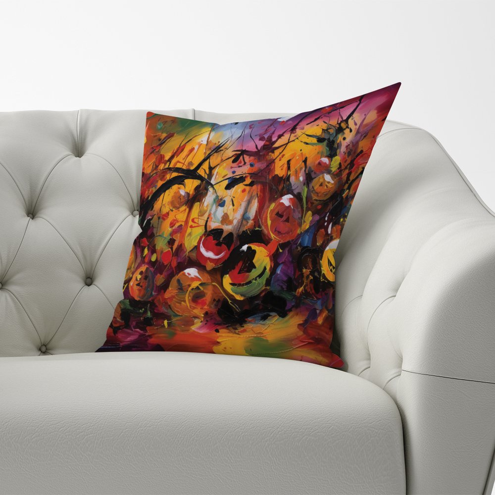 Abstract Halloween Painting Cushions