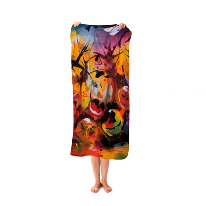 Abstract Halloween Painting Beach Towel
