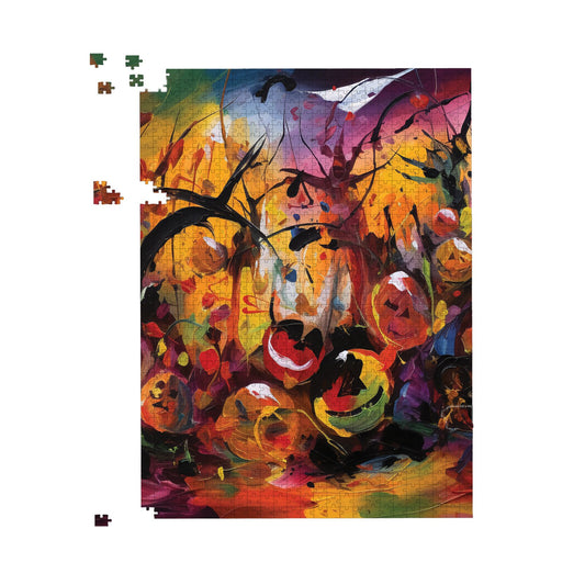 Abstract Halloween Painting Jigsaw Puzzle