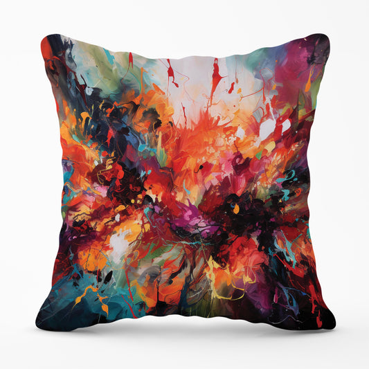 A Vibrant Abstract Painting Of Halloween Cushions