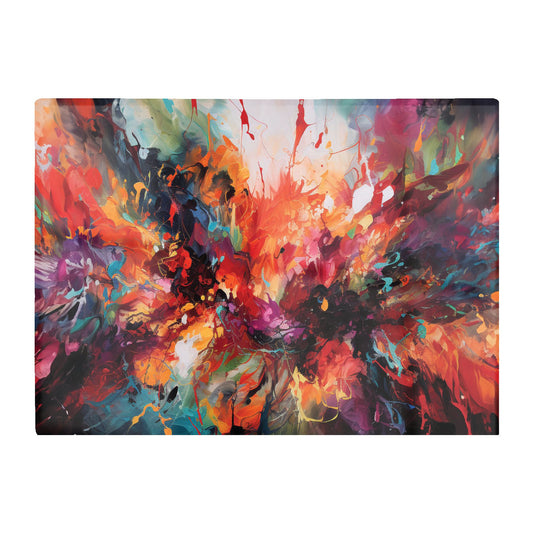 A Vibrant Abstract Painting Of Halloween Glass Chopping Board