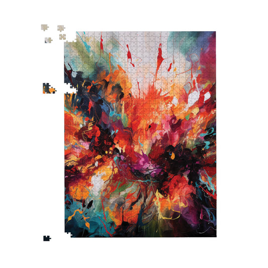 A Vibrant Abstract Painting Of Halloween Jigsaw Puzzle