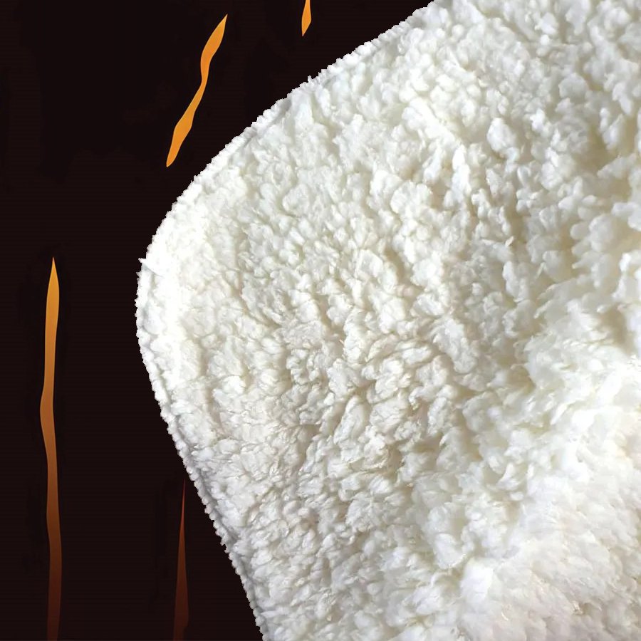 A Spooky Black And Orange Ghost Sherpa Blanket