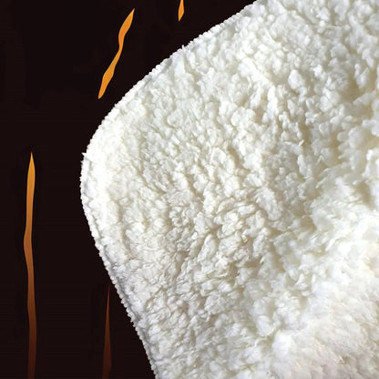 A Spooky Black And Orange Ghost Sherpa Blanket