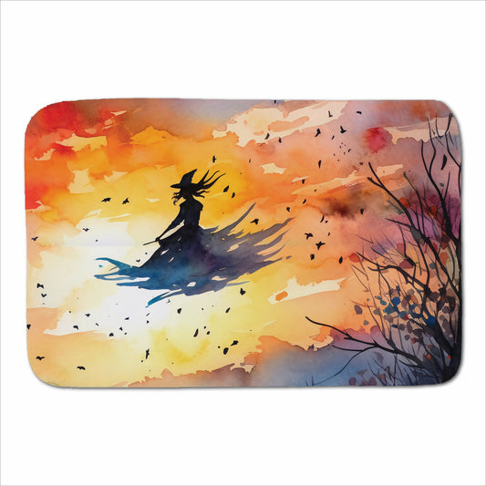 A Watercolor Graceful Witch Sherpa Blanket