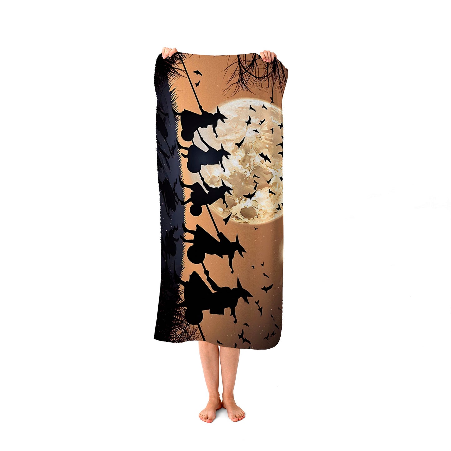 Witches Riding Broomsticks Beach Towel