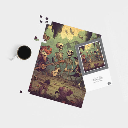 Cartoonish Skeletons Having A Party Jigsaw Puzzle