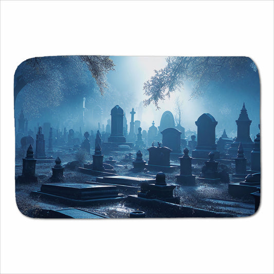 A Moonlit Graveyard Sherpa Blanket