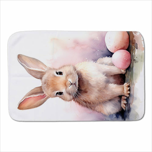 Whimsical Watercolour Easter Bunny Sherpa Blanket