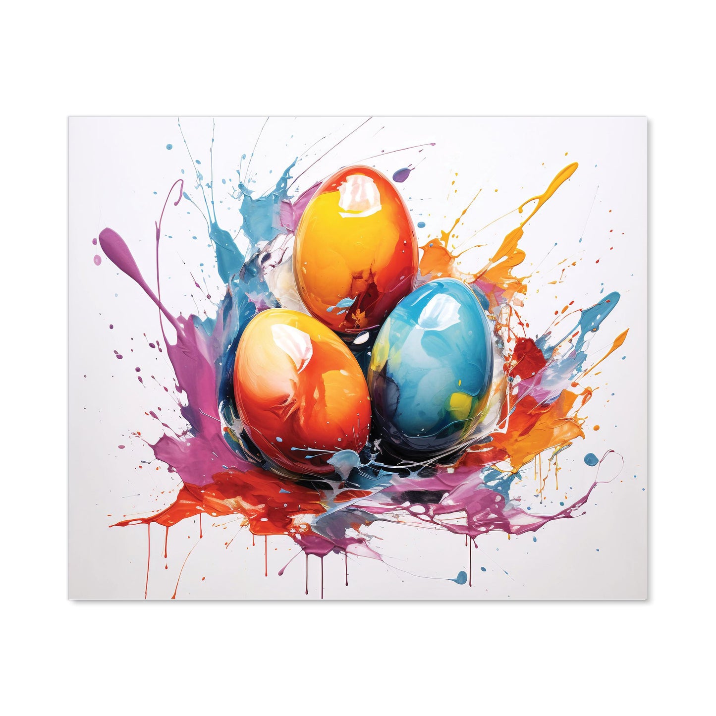 Watercolour Splashart Easter Eggs Kitchen Splashback
