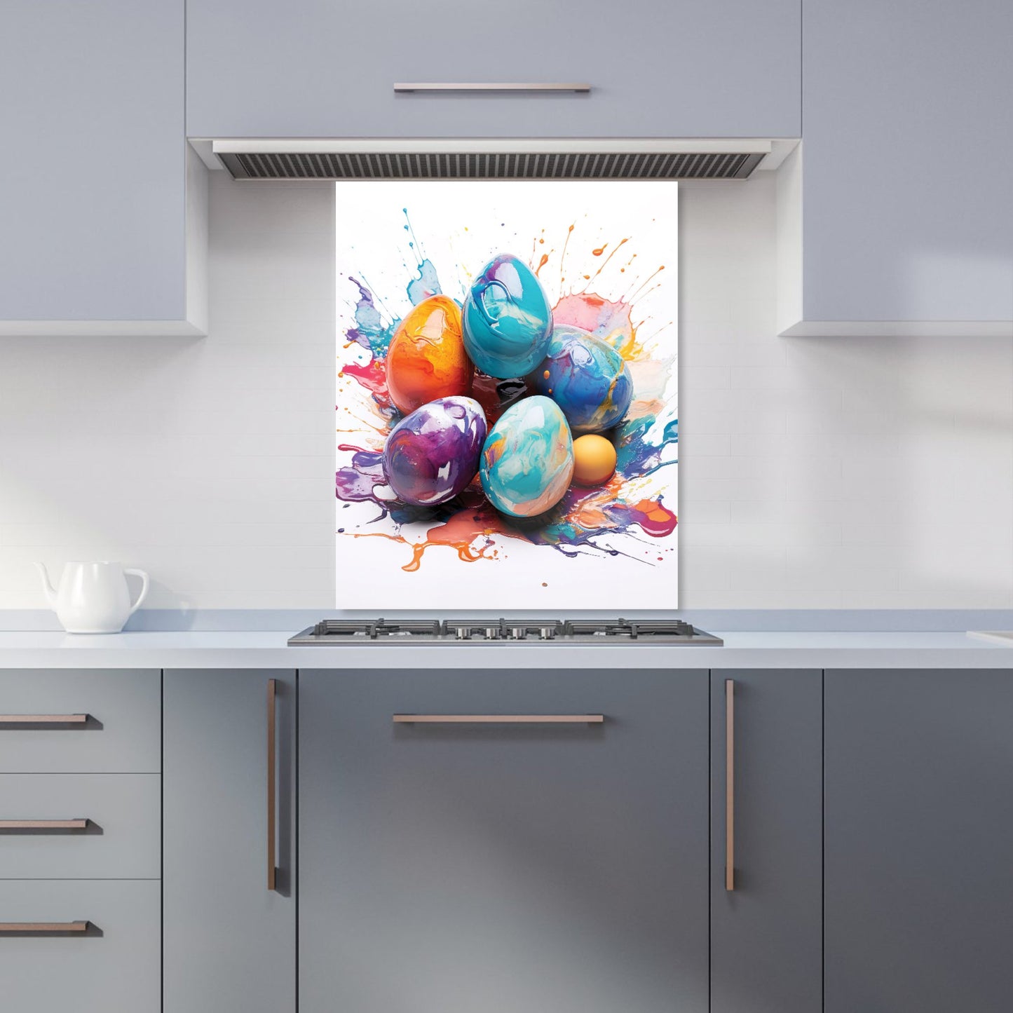 Watercolor Easter eggs Kitchen Splashback