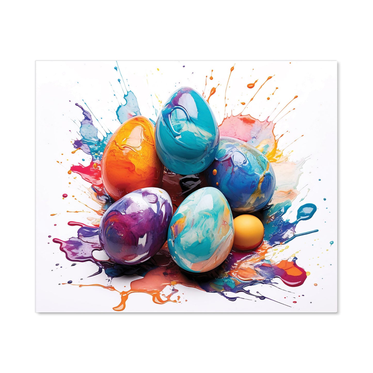 Watercolor Easter eggs Kitchen Splashback